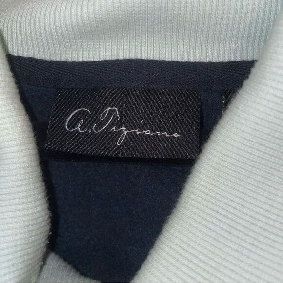 A. Tiziano XL Navy Polka Dot Color Block Sweater - Picture 4 of 4